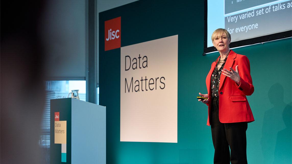Heidi Fraser-Krauss, CEO, Jisc, speaking at Data Matters 2025.