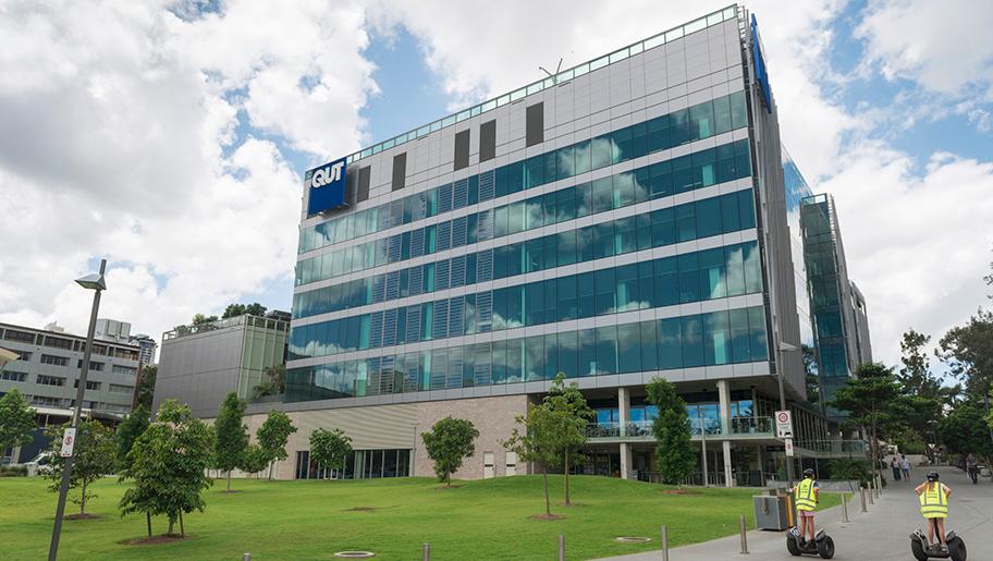 Queensland University of Technology building at the main campus in Brisbane.