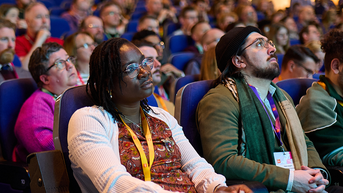 Delegates attend a talk at Digifest 2025