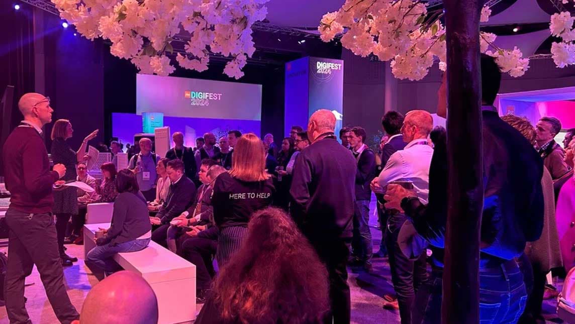 Digifest delegates gather at the community session.